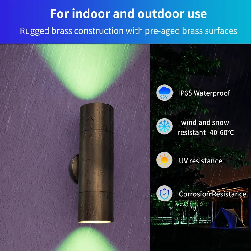 Durable Brass Outdoor LED Wall - огляд і ціна Smart Garden