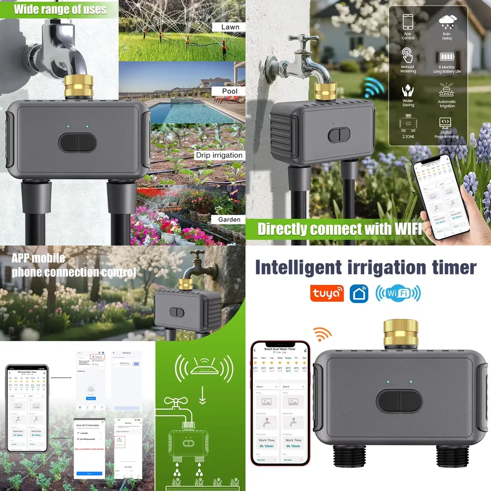 WAP01 WiFi APP Control Dual Ho - огляд і ціна Wifi Irrigation Timer