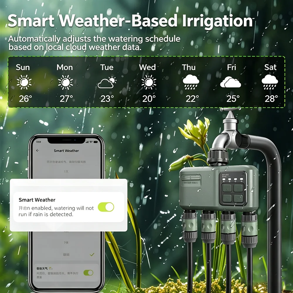 WiFi RF433 Smart Garden Sprink - огляд і ціна Wifi Irrigation Timer